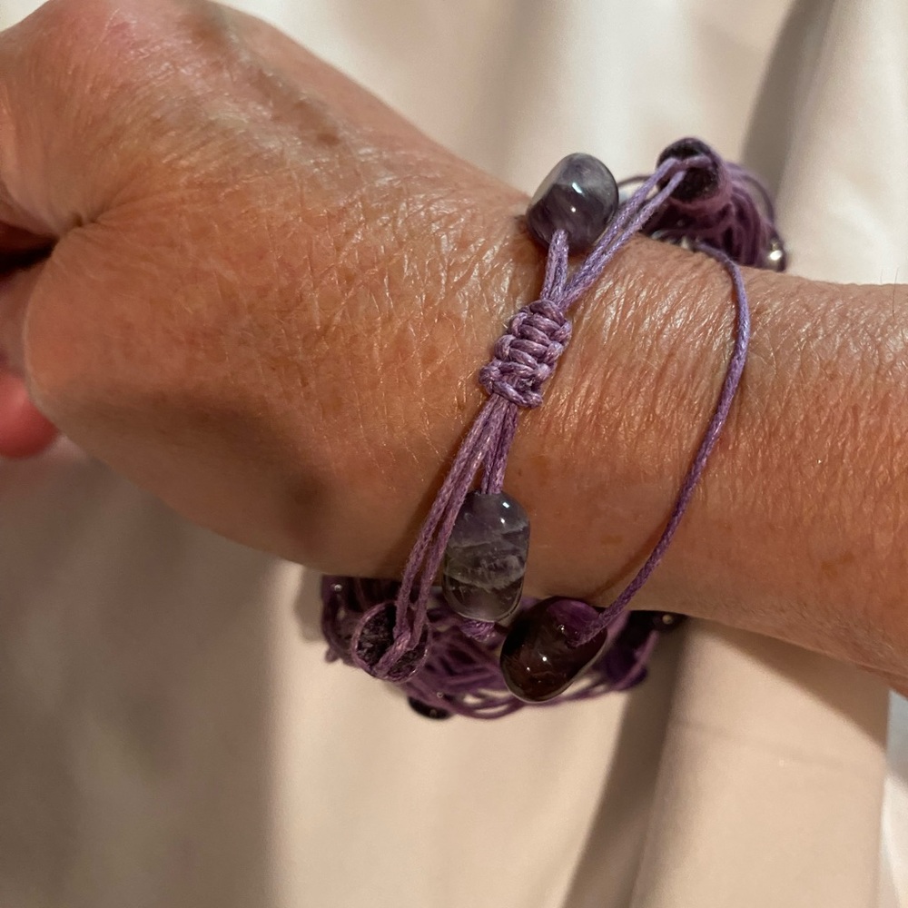 Purple amethyst Bracelet Artistic Jewelry - Picture 5 of 8
